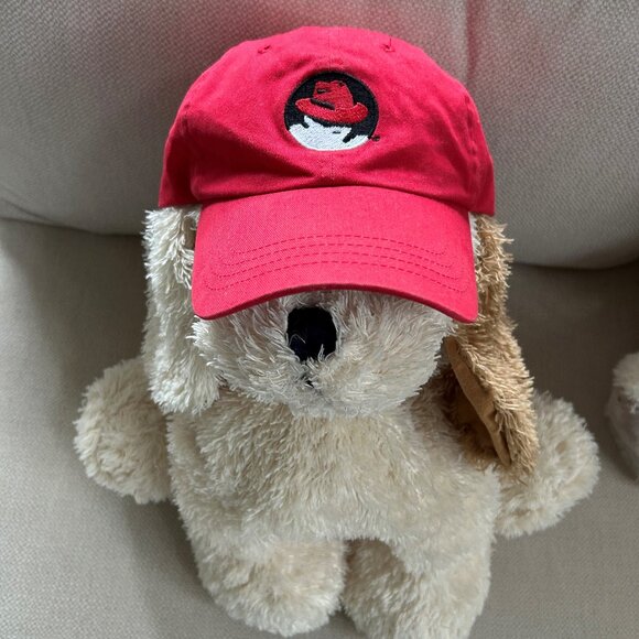 “Red Hat” Baseball Cap Hat with Red Hat Linux Logo - Picture 13 of 15